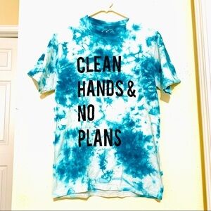LIVE LOVE GAMEDAY OCEAN BLUES TIE DYE shirt S